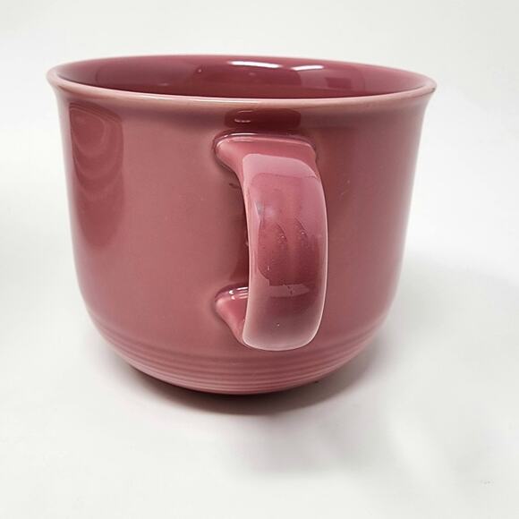 Nancy Calhoun Cup Saucer Set of 4 Solid Dark Rose Pink VTG Stoneware Japan EUC - Picture 9 of 10